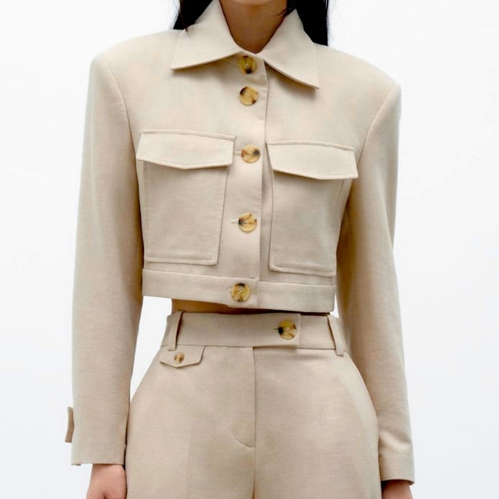 Zara crop blazer